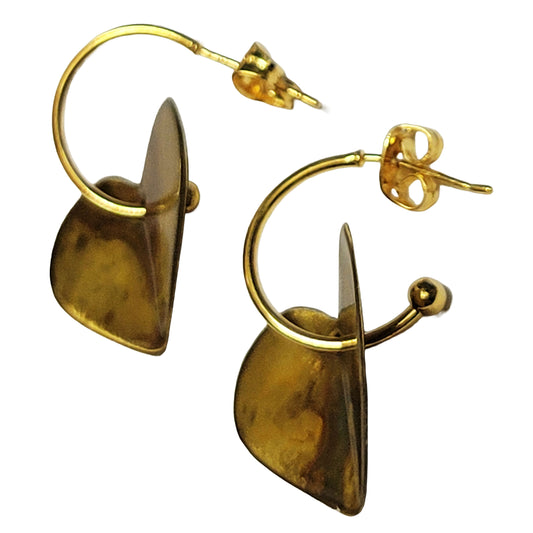 HOIKO Orecchini in rame e ottone a foma di cuore 02