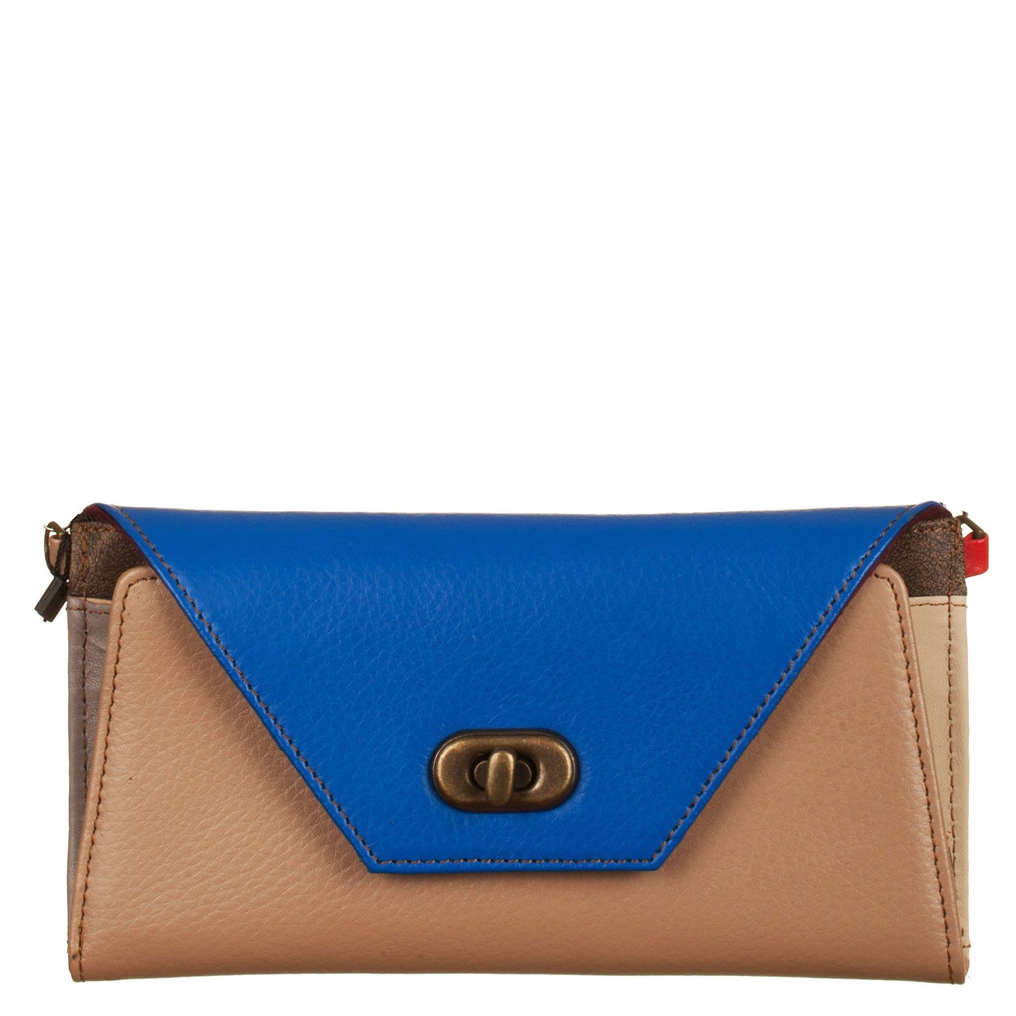 SORUKA Portafogli Secret liscio beige-bluette-SORUKA-VIALESCARPE