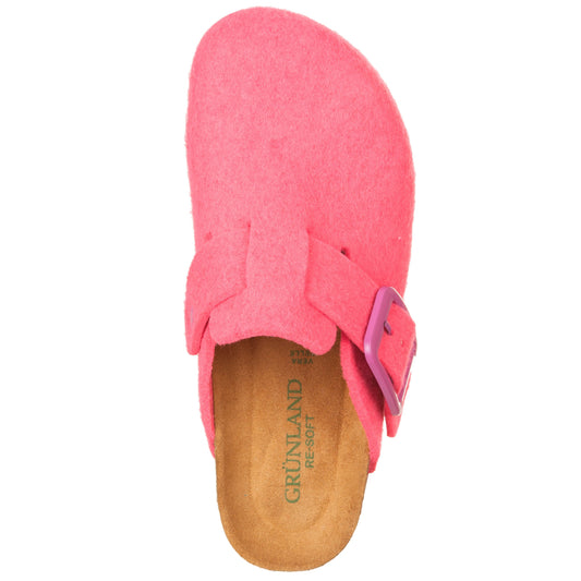 Grunland Ciabatte feltro fuxia fluo-GRUNLAND-VIALESCARPE