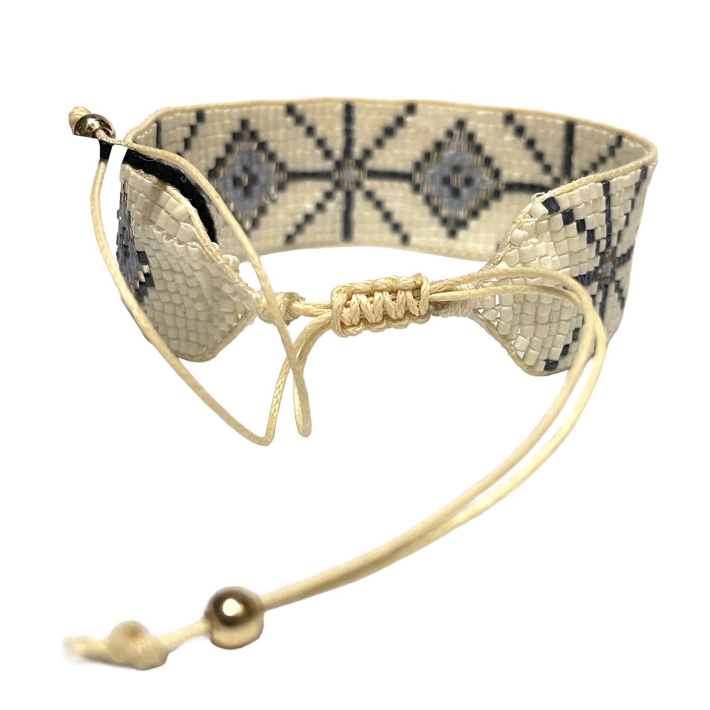 SURKANA Bracciali alti perline giapponesi celesti