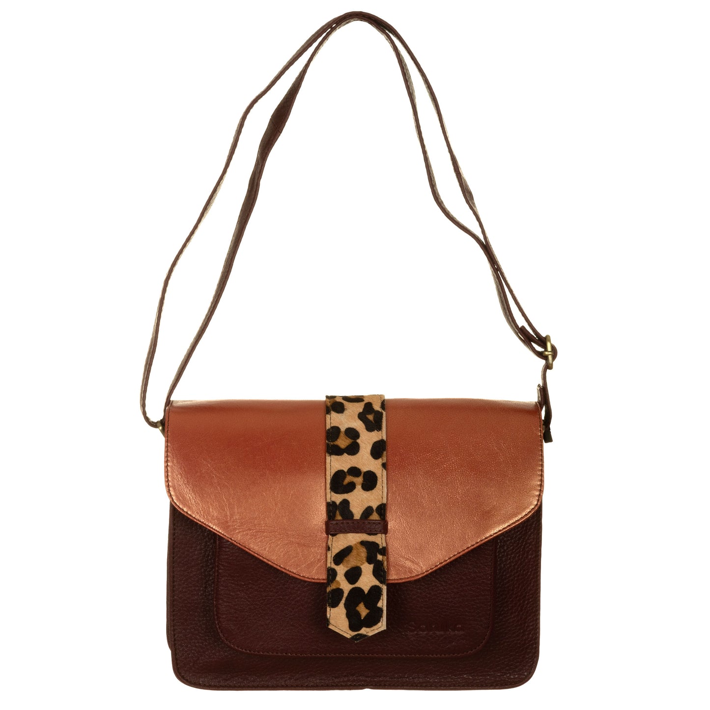 SORUKA Borsa Glitter Layla, Vino, Laminato mattone, Maculato