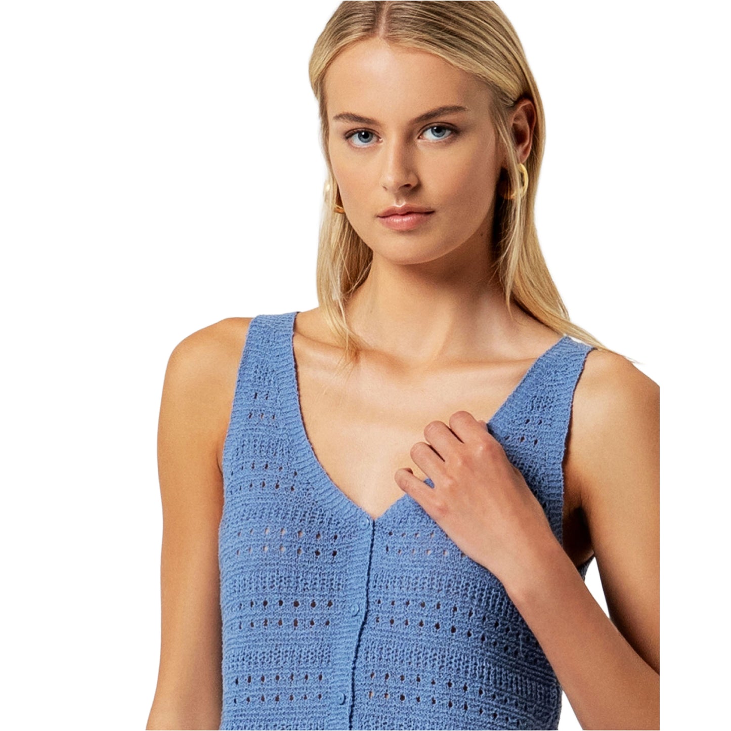 SURKANA Gilet con scollo a V e bottoni Polvere