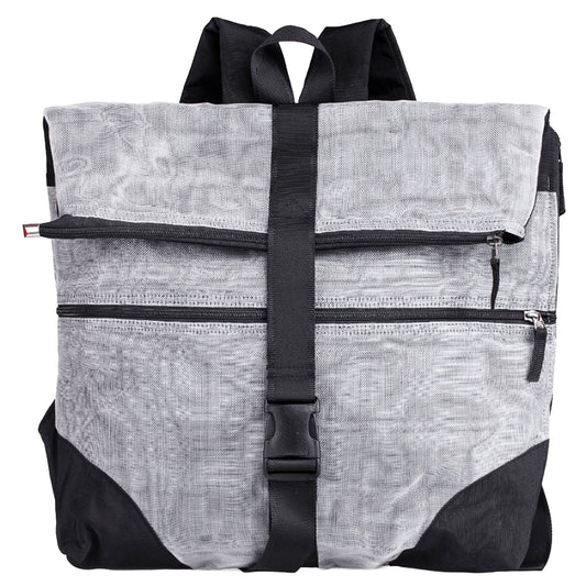 Zaino rete unisex con gomma, ottanio