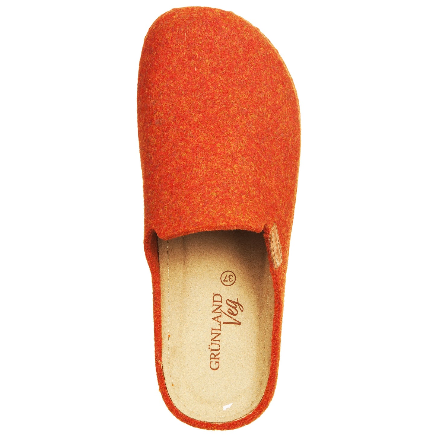 Grunland Ciabatte in feltro riciclato arancio