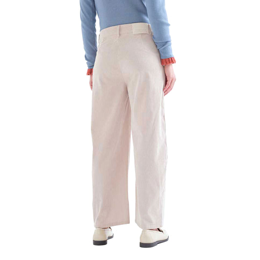 COMPAÑÍA FANTÁSTICA Pantaloni in velluto a coste bianco sporcoCOMPAÑÍA FANTÁSTICA Pantaloni in velluto a coste bianco sporco
