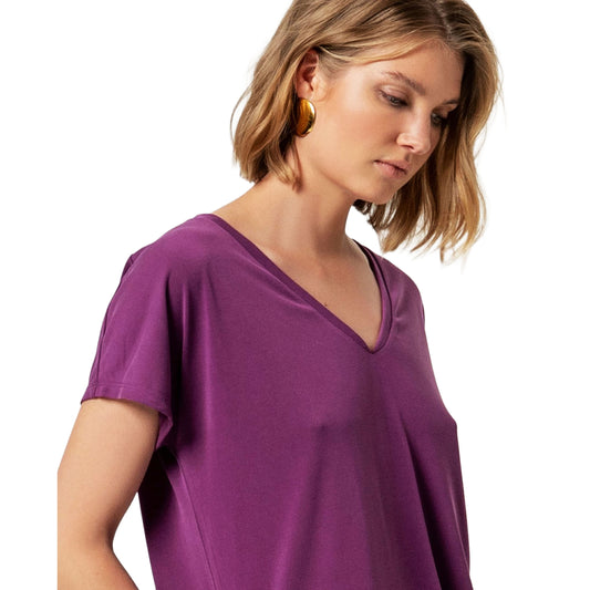 SURKANA T-shirt Senza Maniche con Scollo a V Porpora