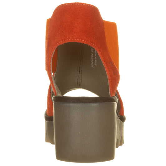 FLY LONDON Sandali gldiatore nabuk con zeppa-FLY LONDON-VIALESCARPE