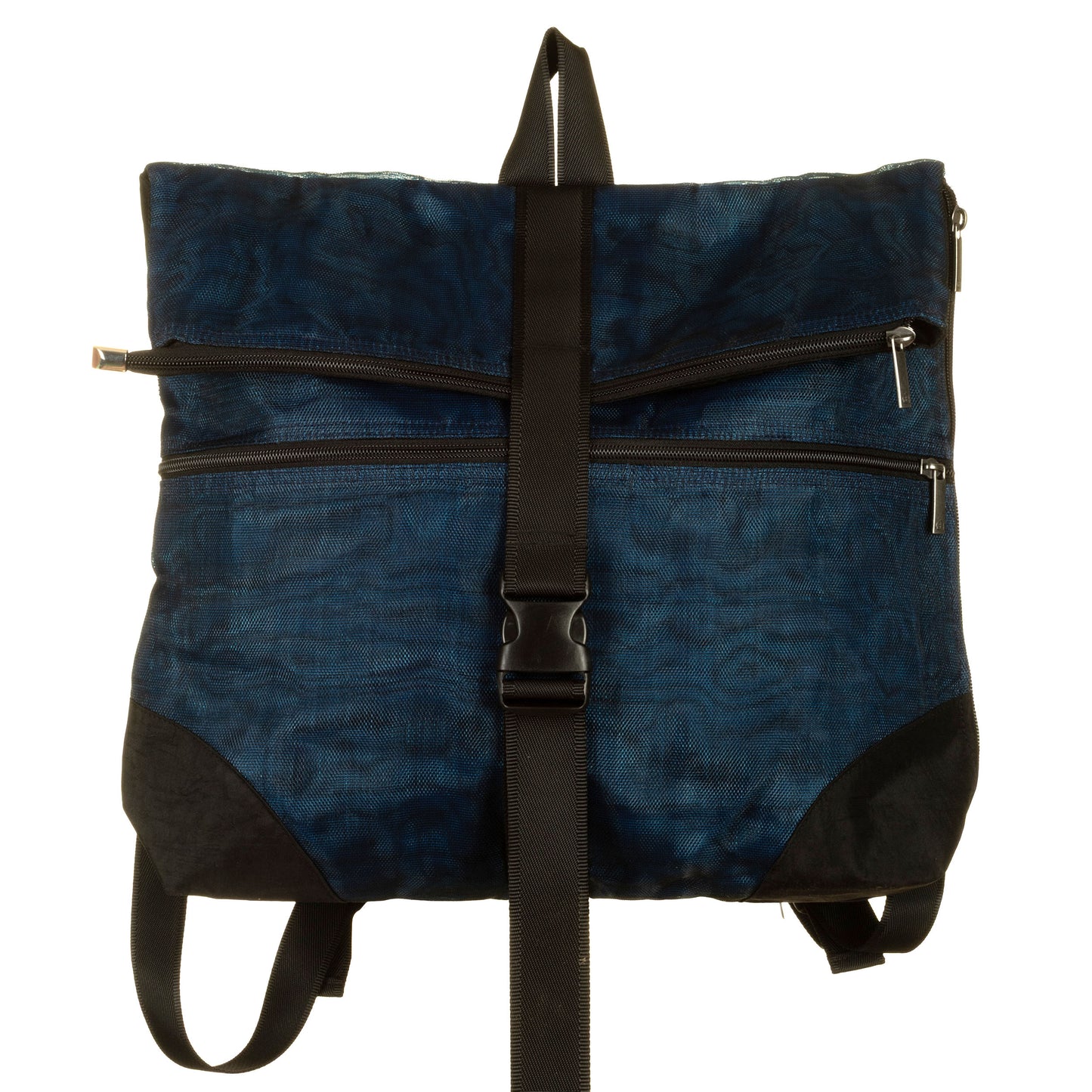 Zaino rete unisex con gomma, blu