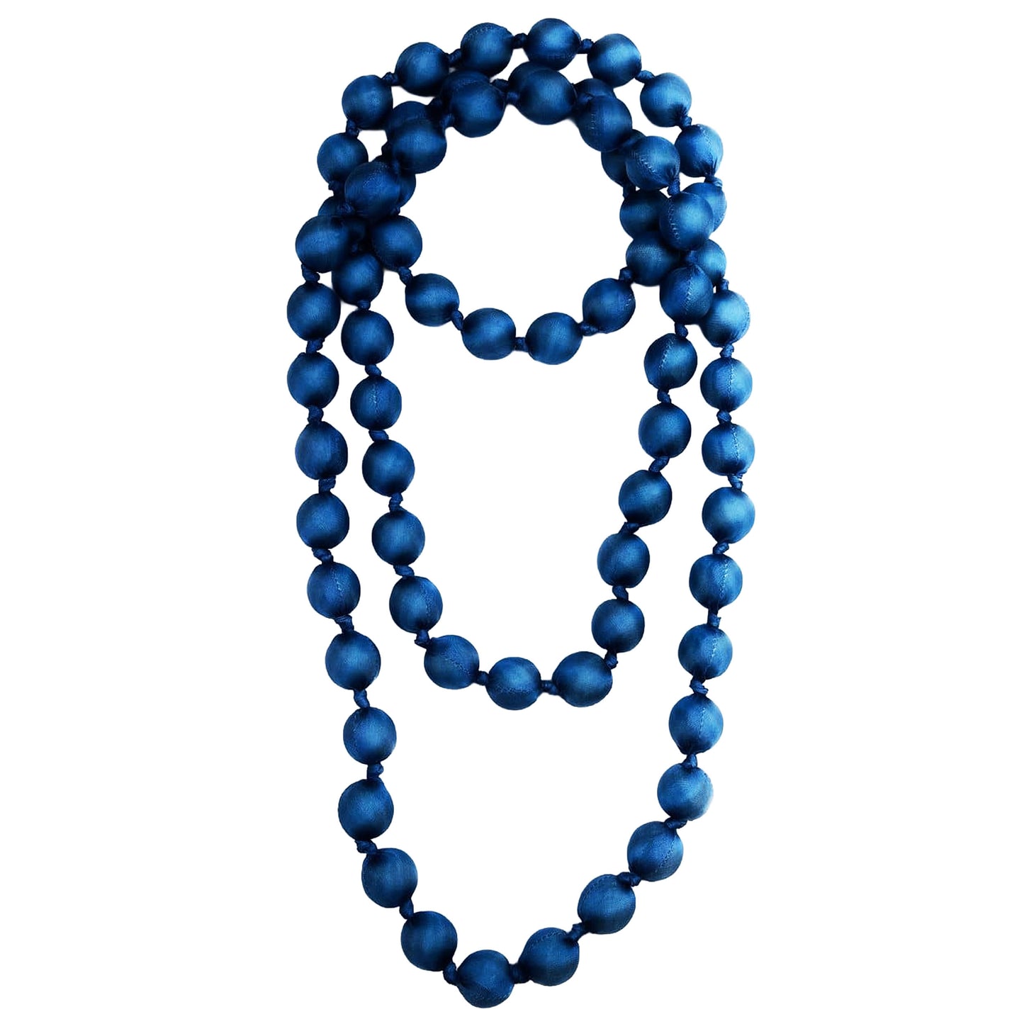 LOOM - Collana Doan Mega Nodi Seta Denim-LOOM-VIALESCARPE