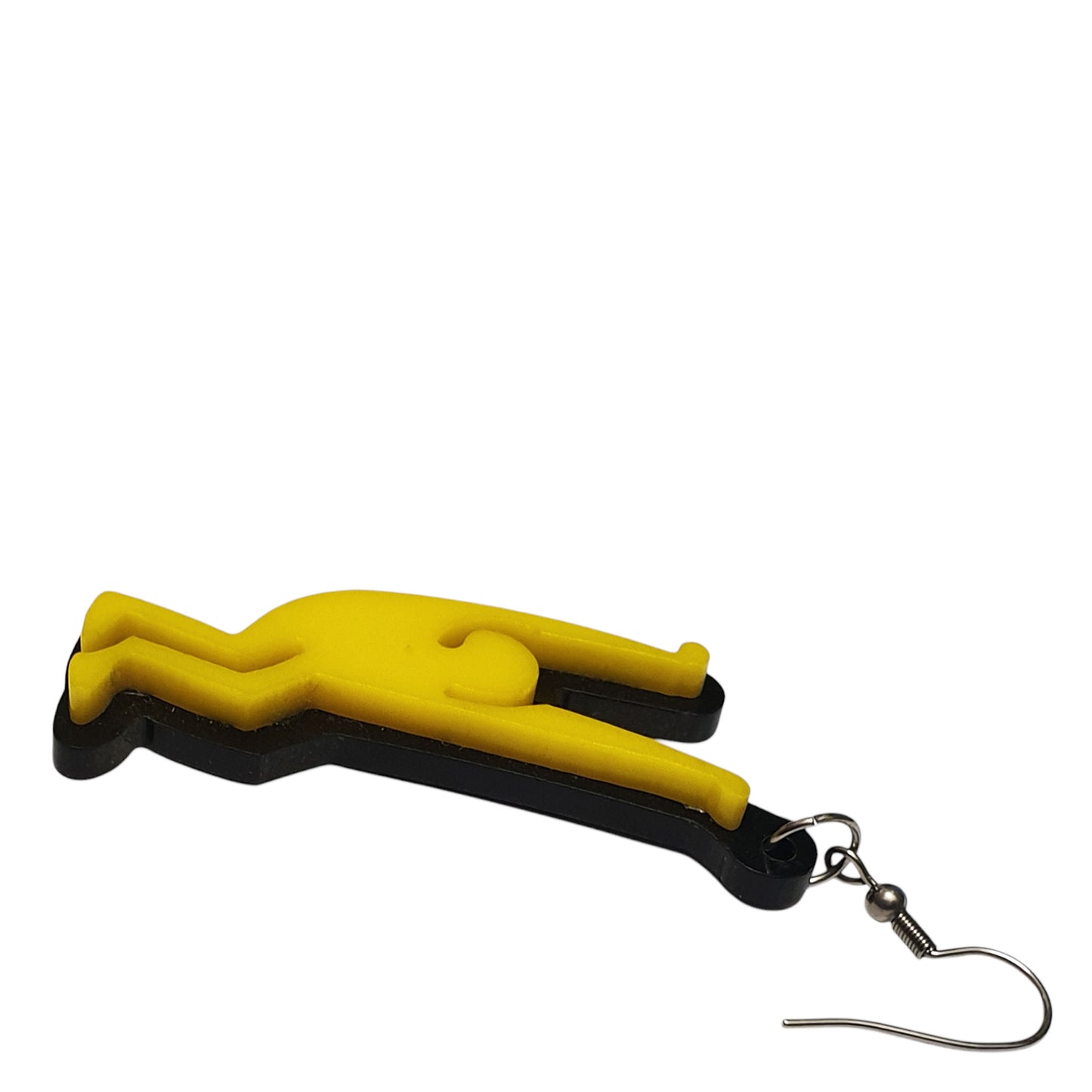ARKY FLY Orecchini pendenti Haring - cane arancio, omino gia
