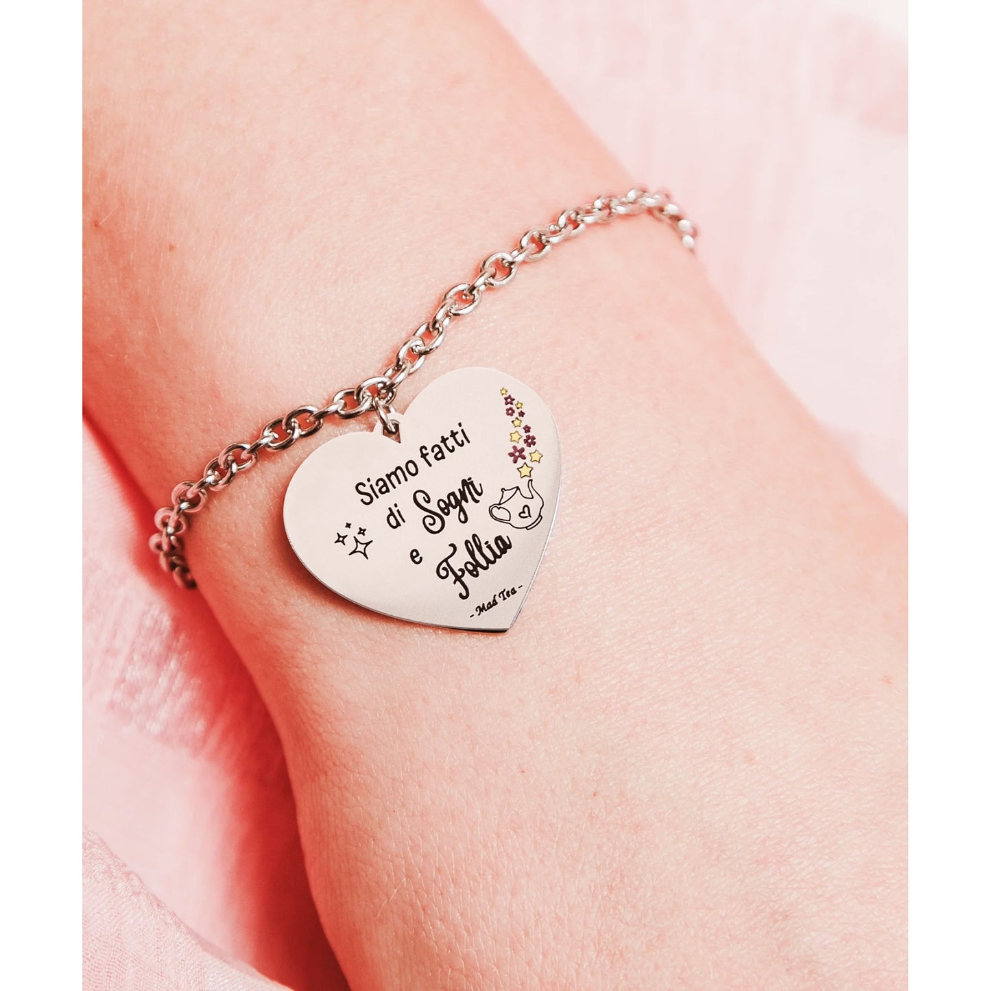 MAD TEA - Bracciale cuore “Siamo fatti di sogni e Follia”