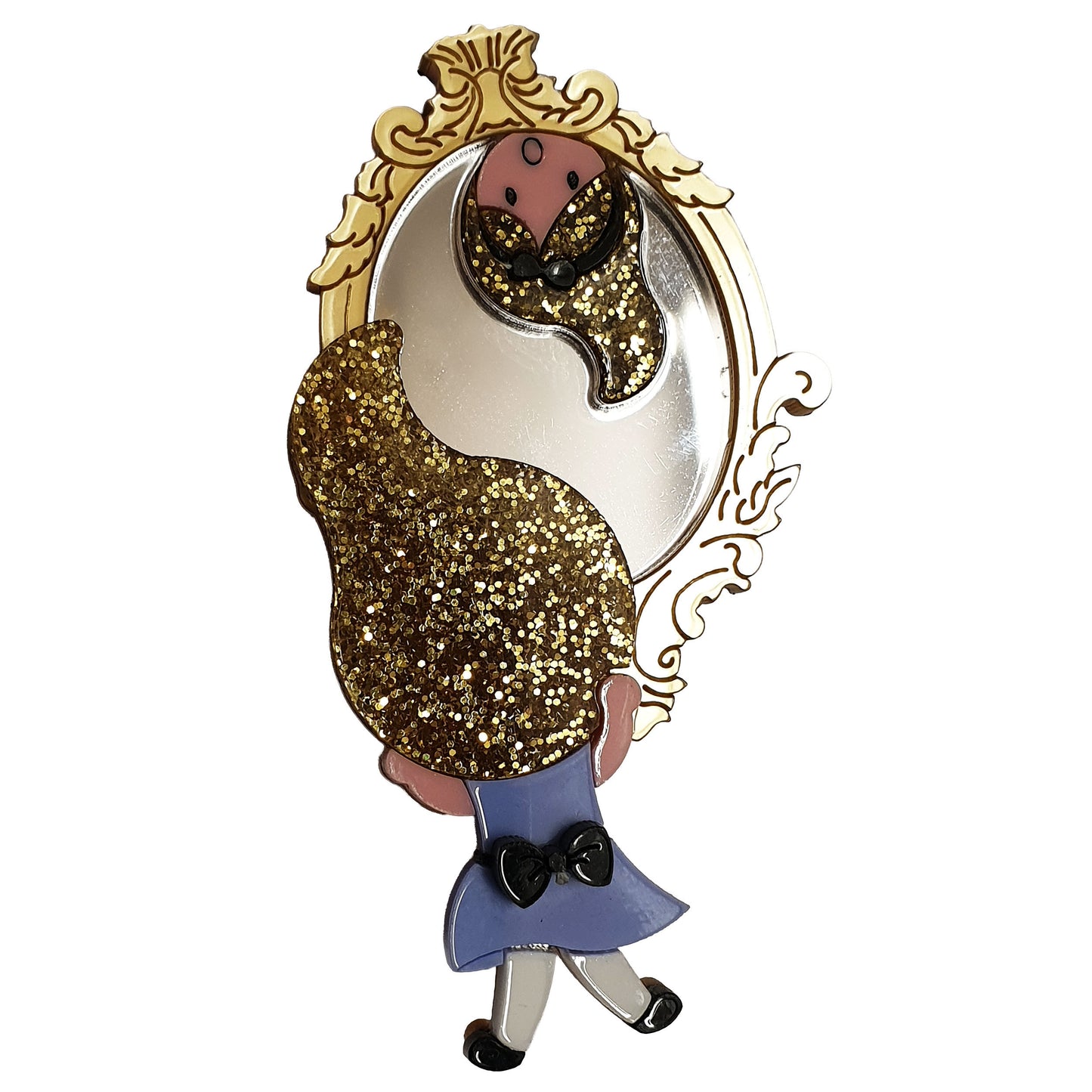 Spilla Alice Specchio