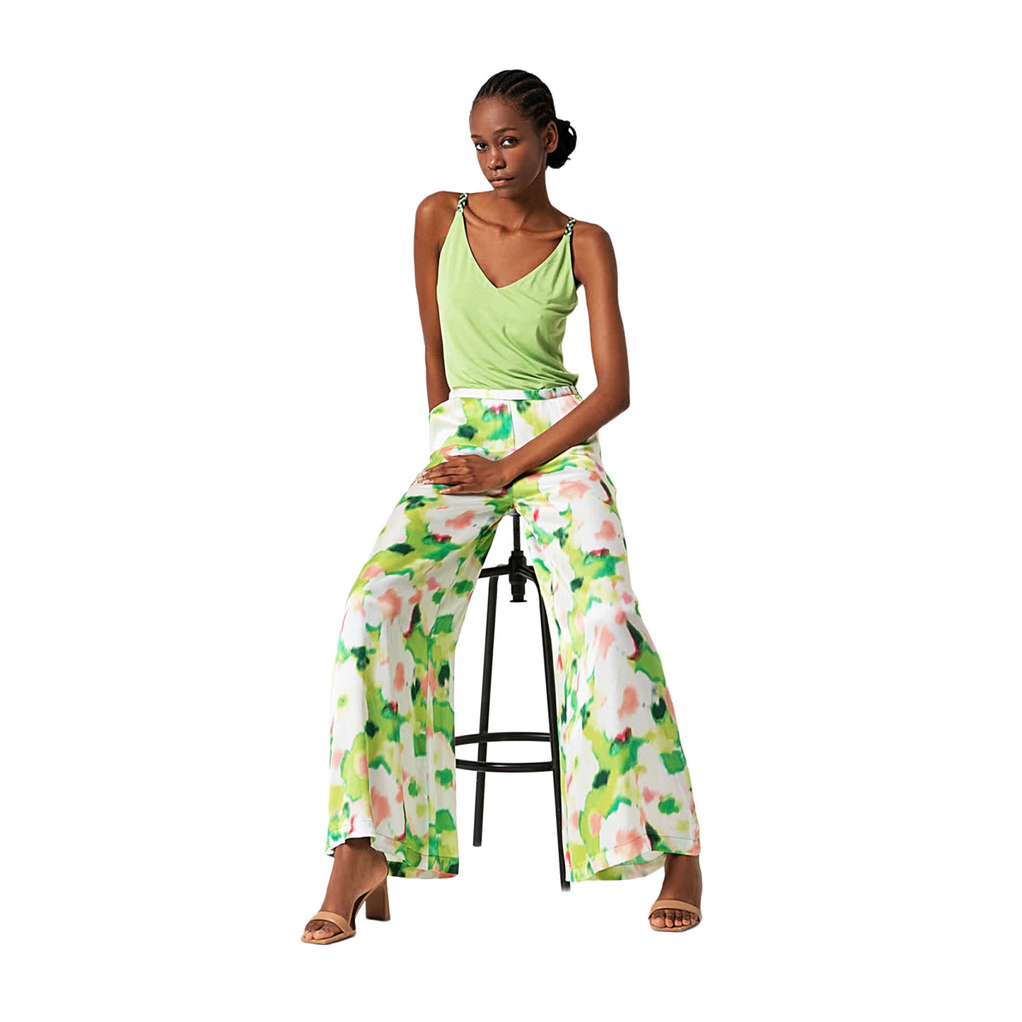SURKANA - Top spalline bamboo con elementi decorativi