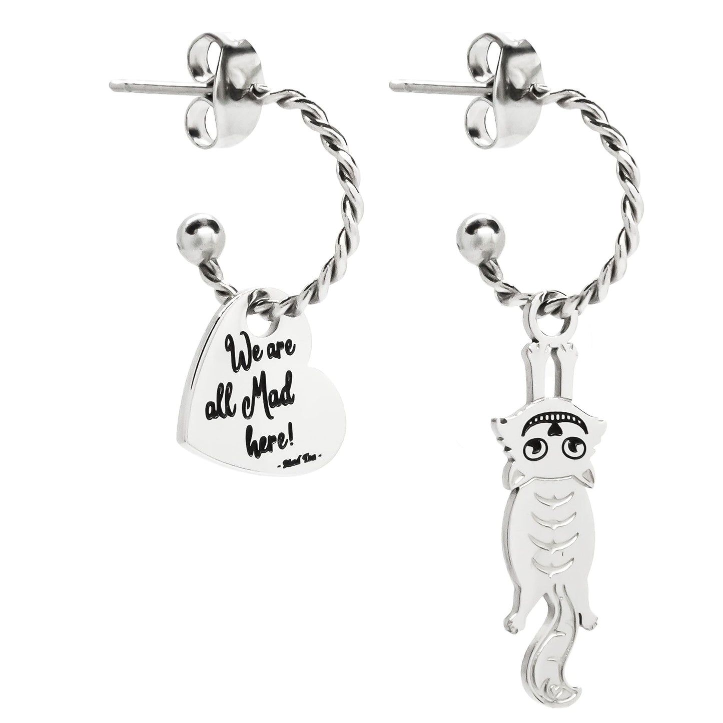MAD TEA - Orecchini Gatto di Alice “We are all mad here”