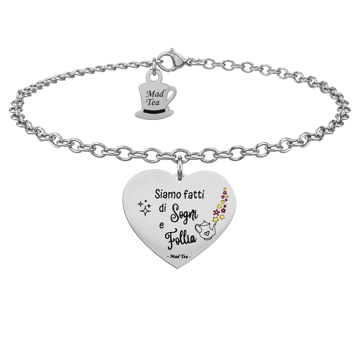MAD TEA - Bracciale cuore “Siamo fatti di sogni e Follia”
