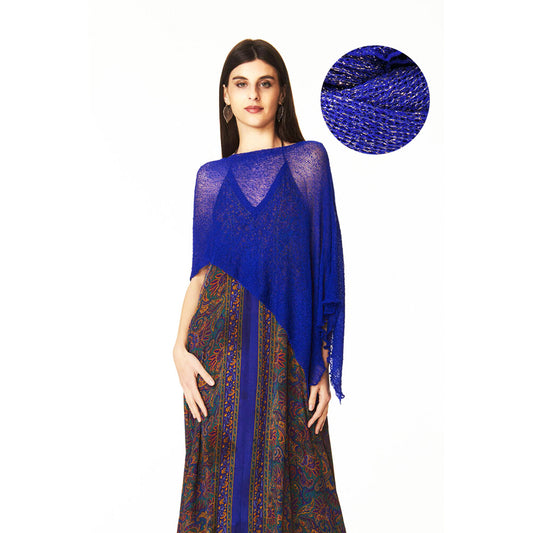 Il PONCHETTO Lurex GOLD Cobalto-IL PONCHETTO-VIALESCARPE