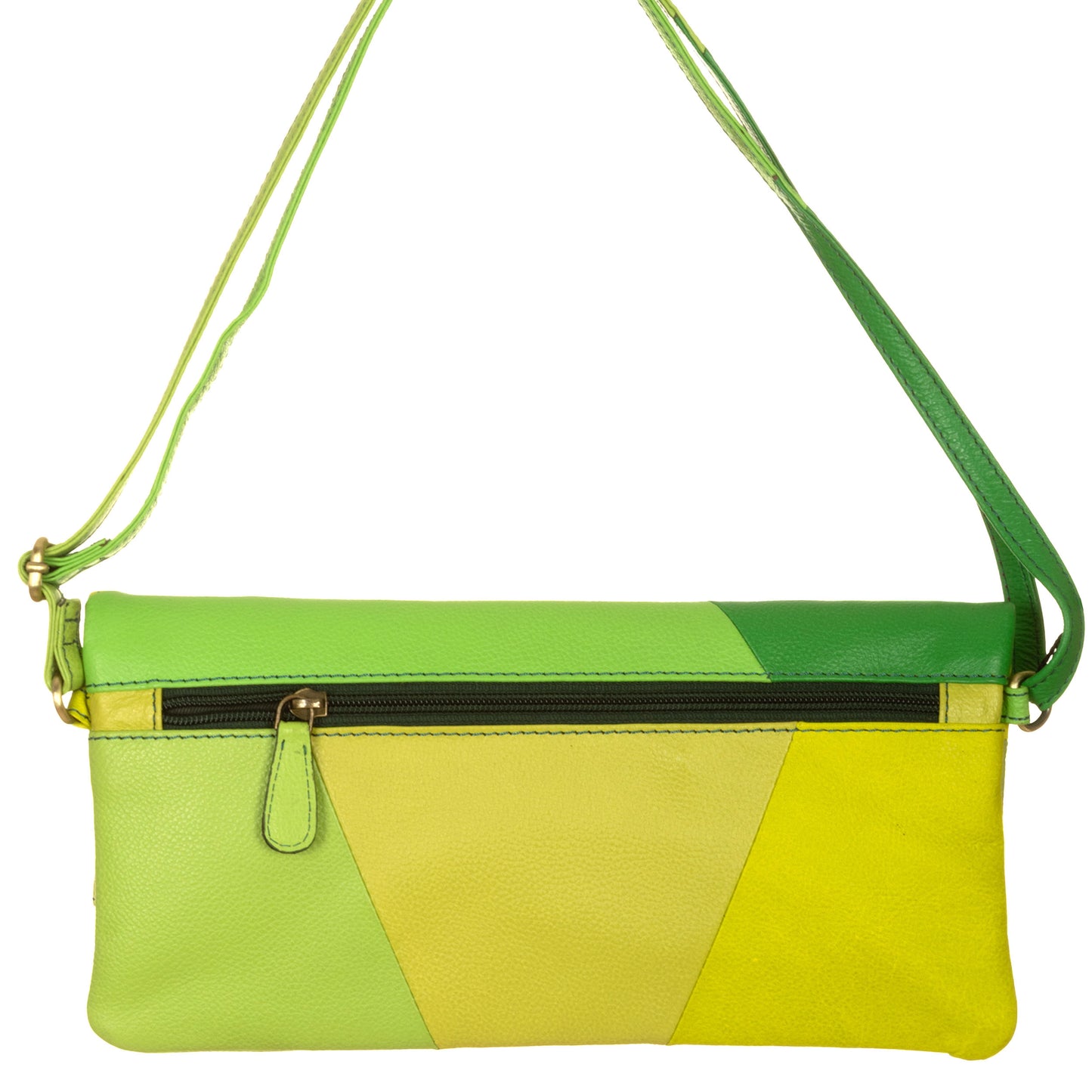 SORUKA Borsetta Mila liscia 230096 Verde e giallo-SORUKA-VIALESCARPE