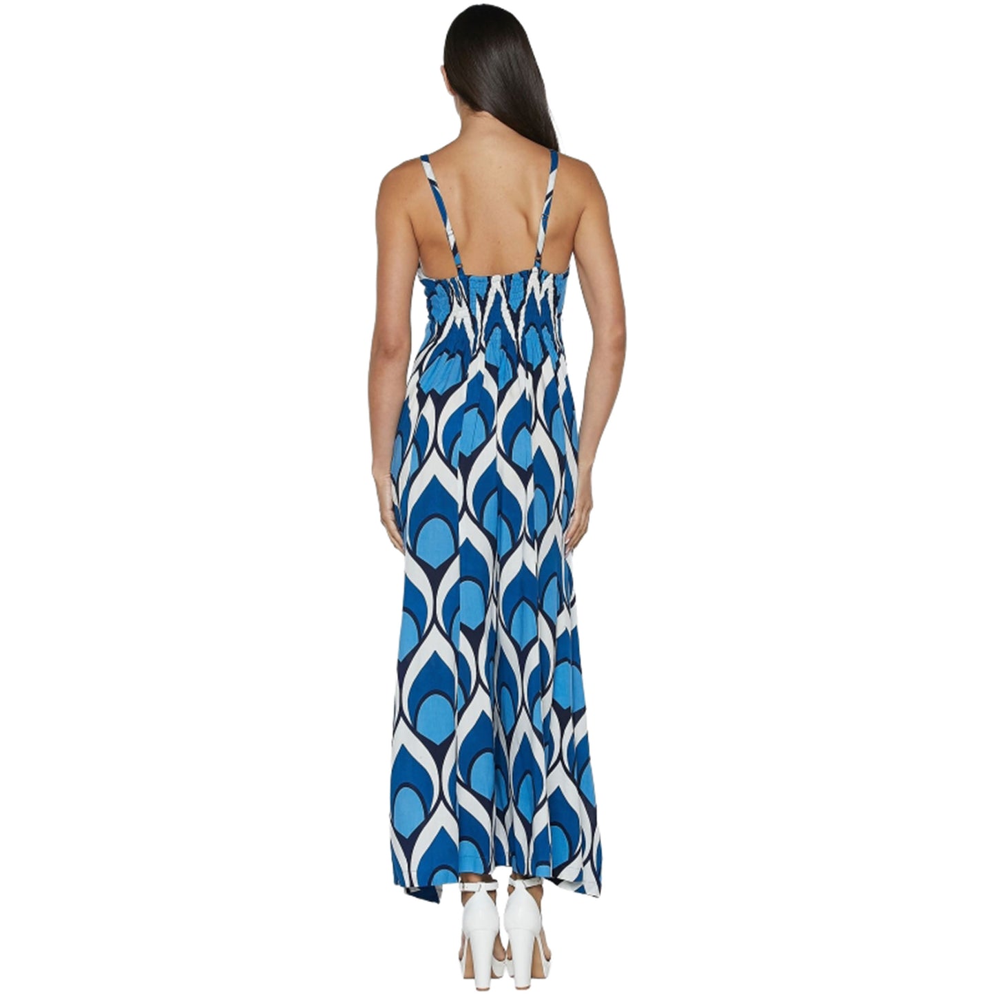 BABA DESIGN Jumpsuit OCEAN HALO Bianco e Azzurro