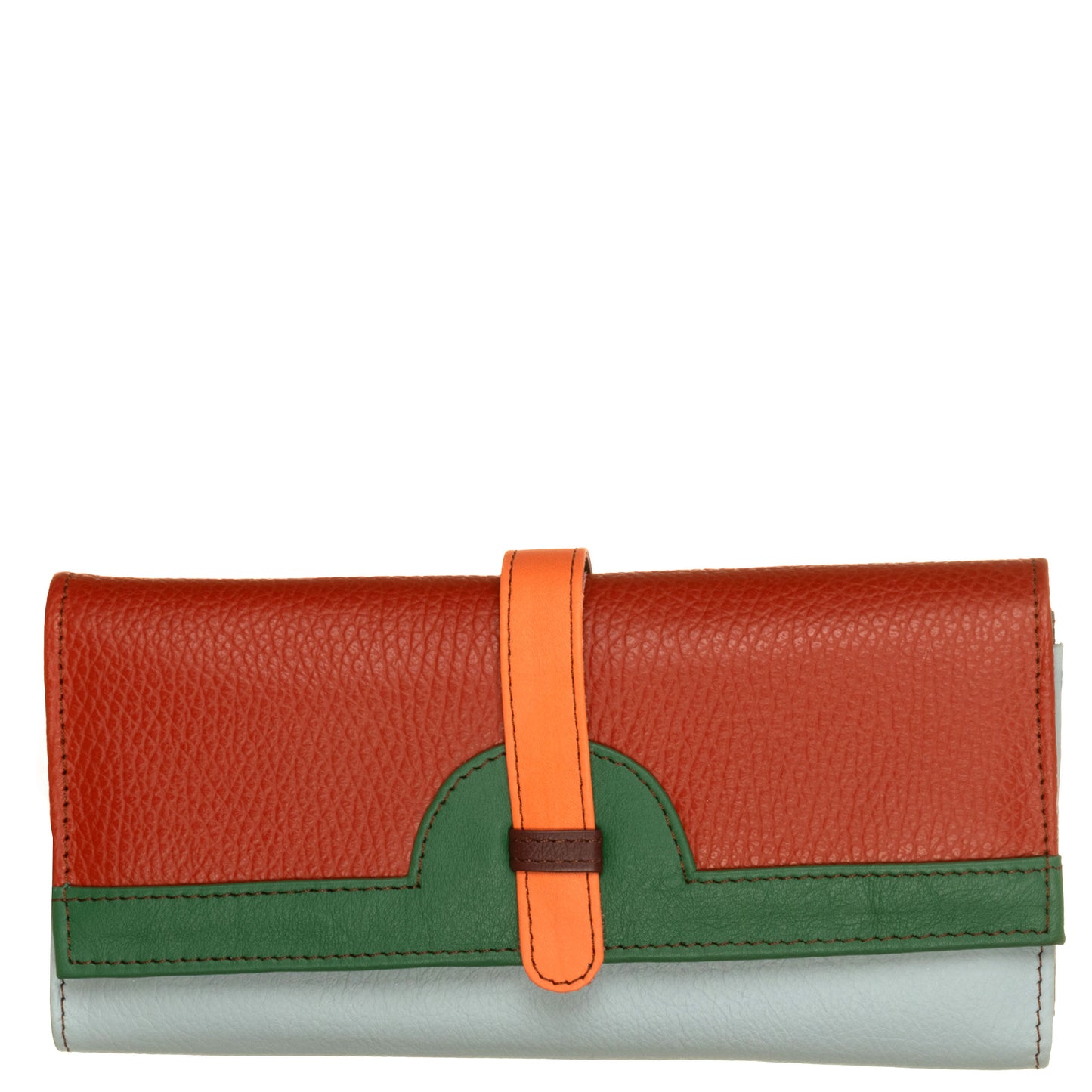 SORUKA Portafogli Half Moon liscio 687464 Rosso. Verde, Azzurro, multi