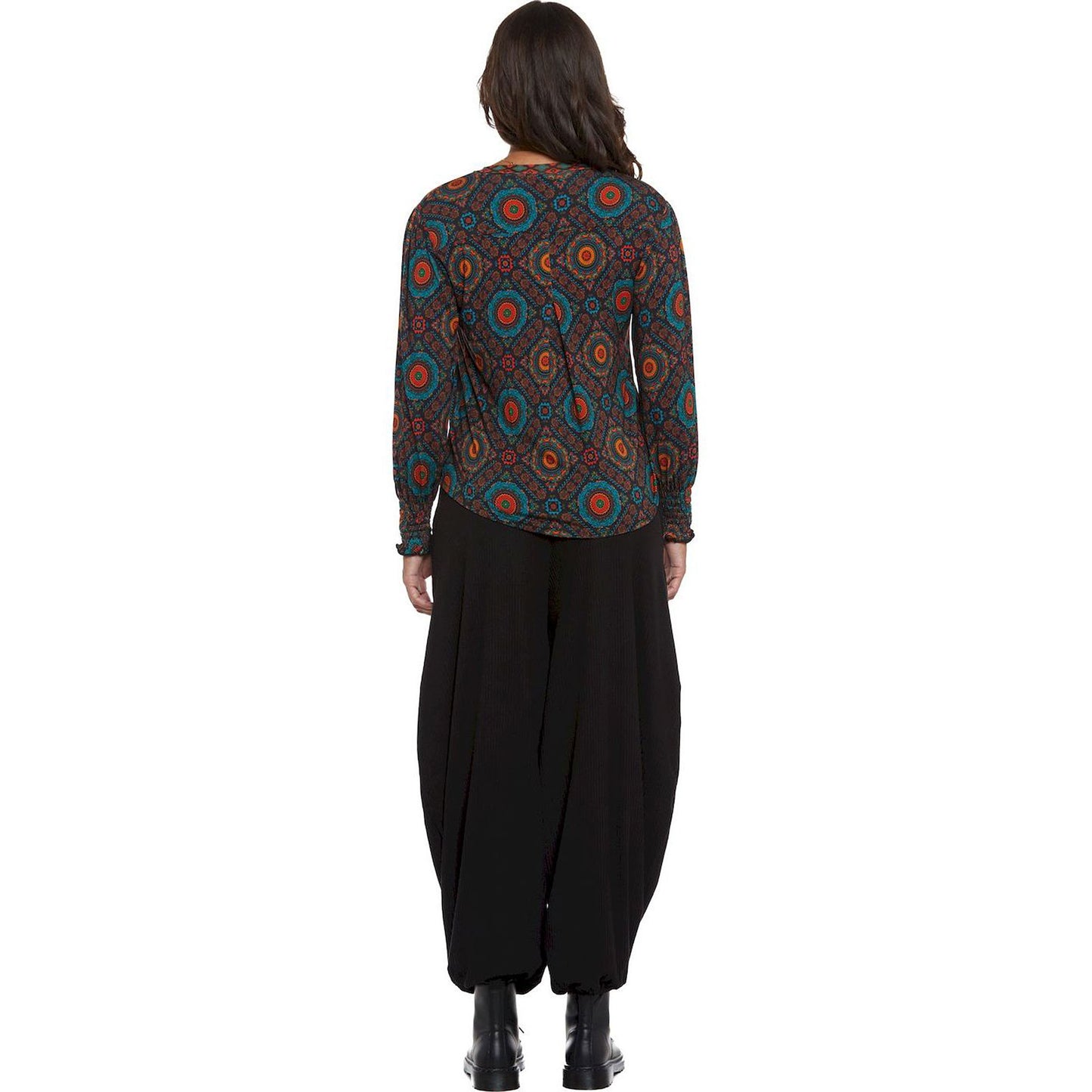 BABA Design Maglietta nera URBAN MARKS scollo a V-Baba design-VIALESCARPE