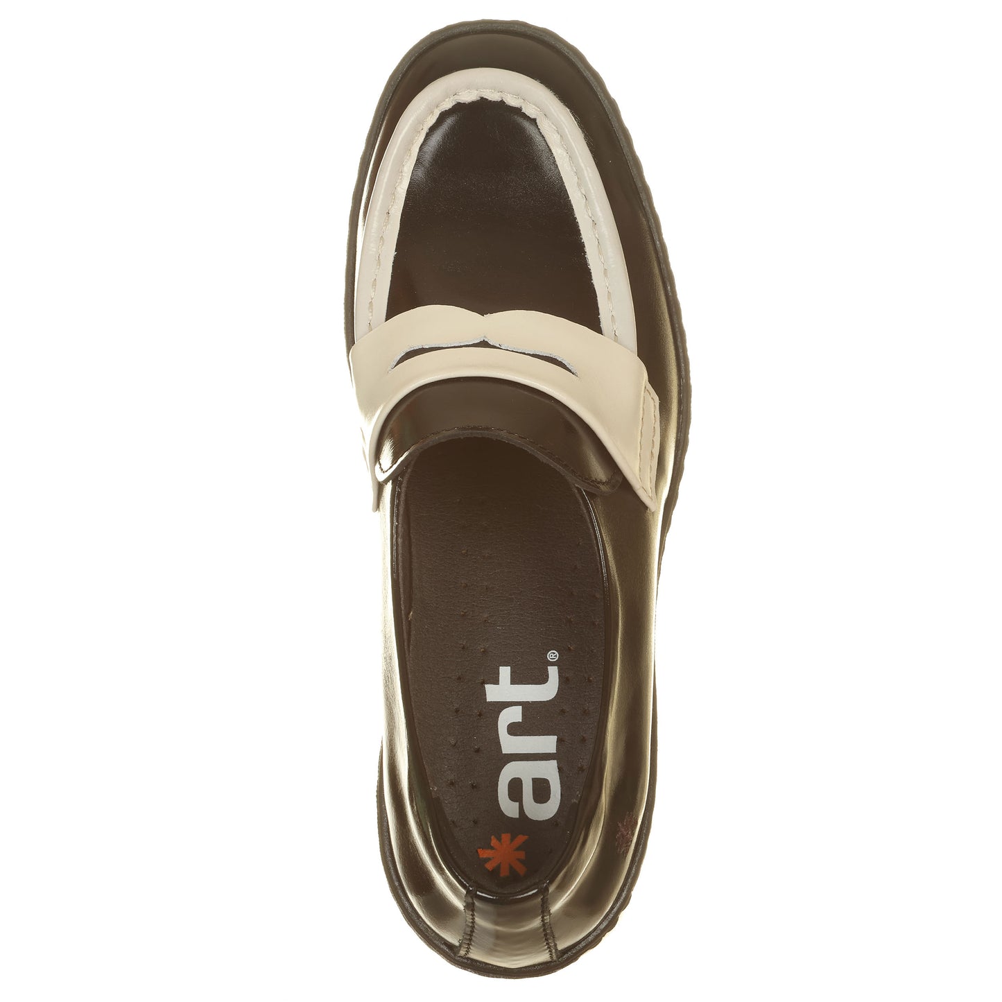 ART Mocassini Sofia Nappa Skinny nero e crema