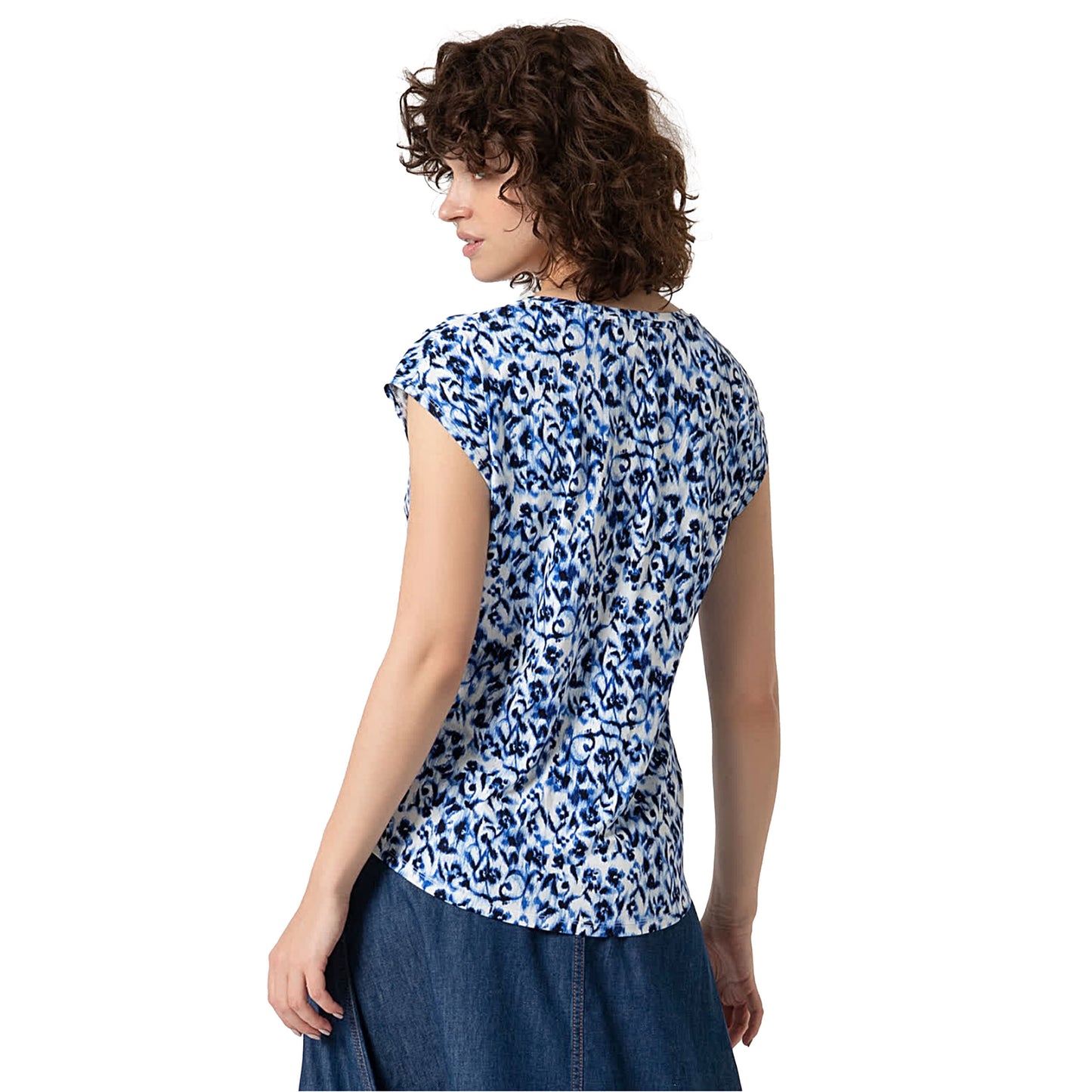 SURKANA - Maglietta elasticizzata viscosa bamboo, scollo a V