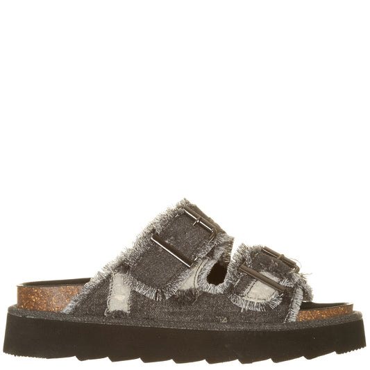 Colors of Califonia - Sandali Platform denim nero