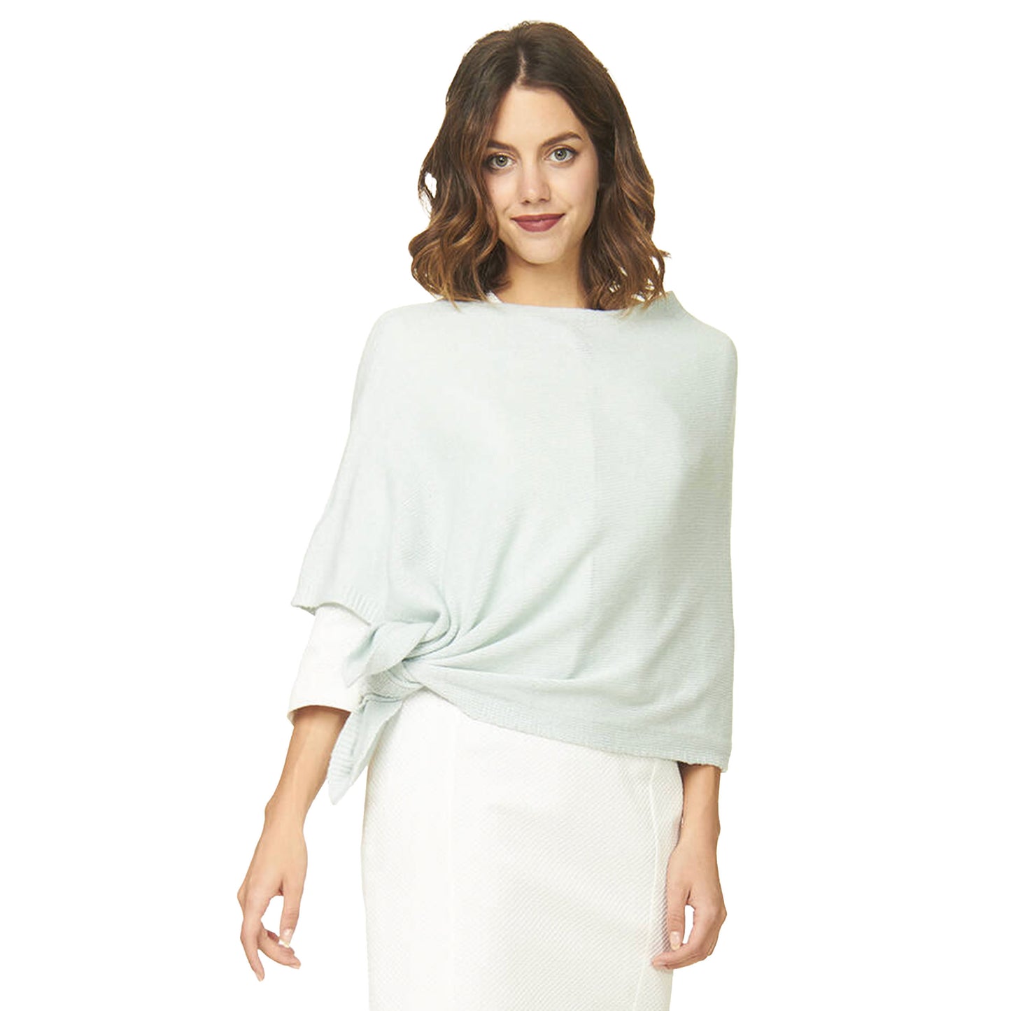 Il Ponchetto Lana Merino e Cashmere Latte e Menta chiaro