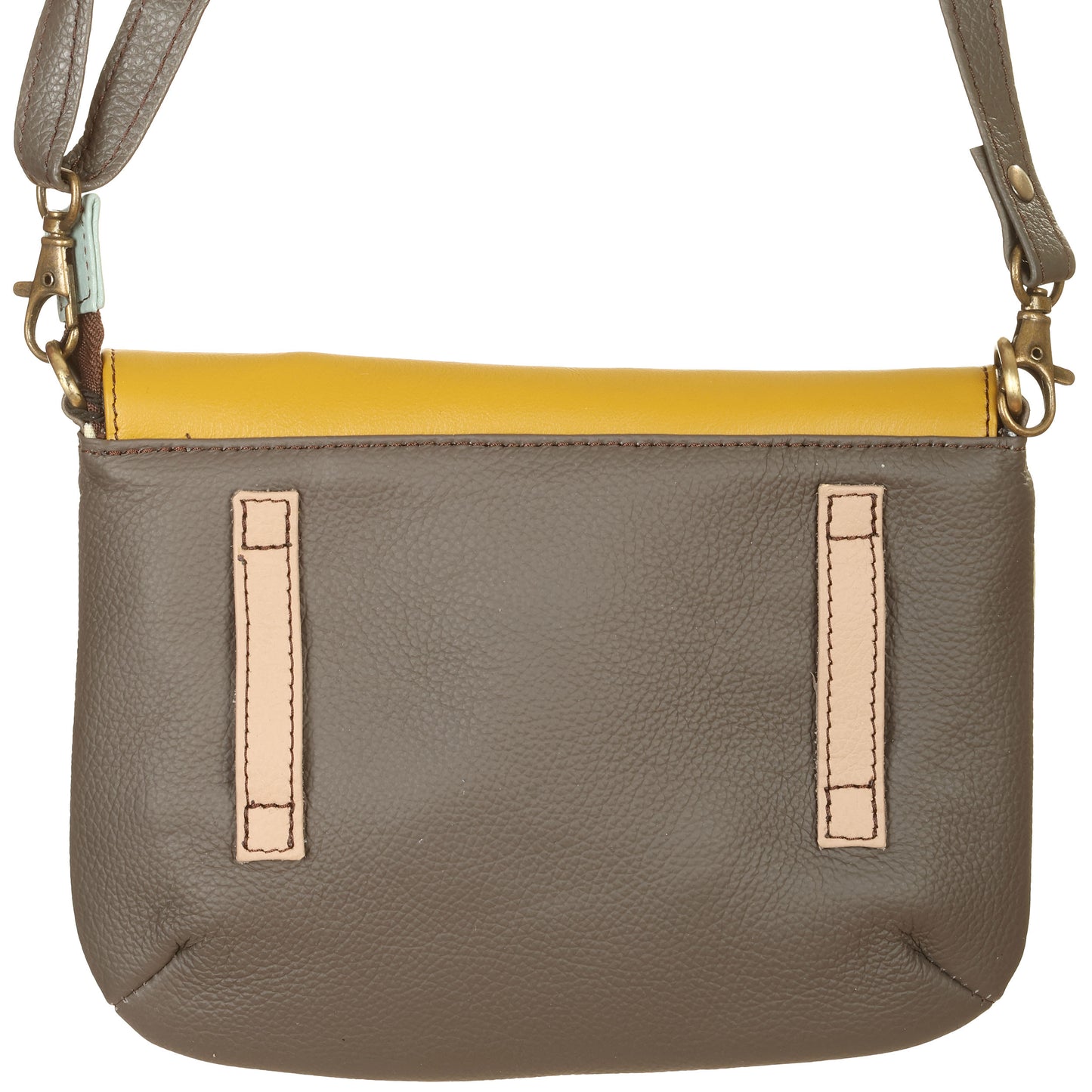 SORUKA Borsa Carol Liscia Aqua-Oliva-Grigio