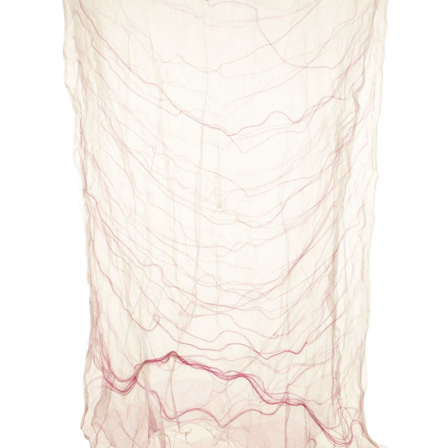 Sciarpa tubolare in seta con fili in contrasto