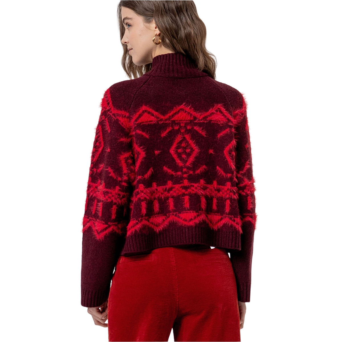 Giacca jacquard collo a imbuto