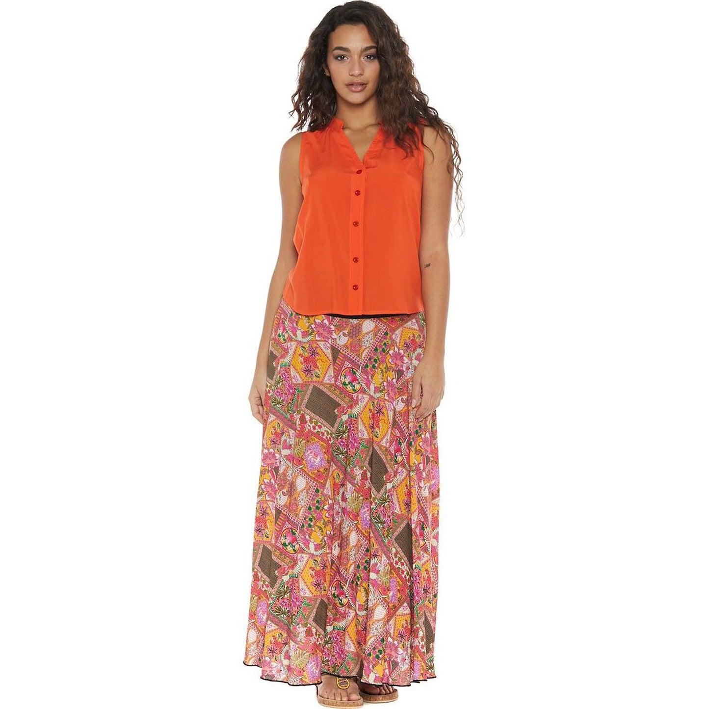 Gonna lunga TROPICAL PLUMERIA - BABA Design