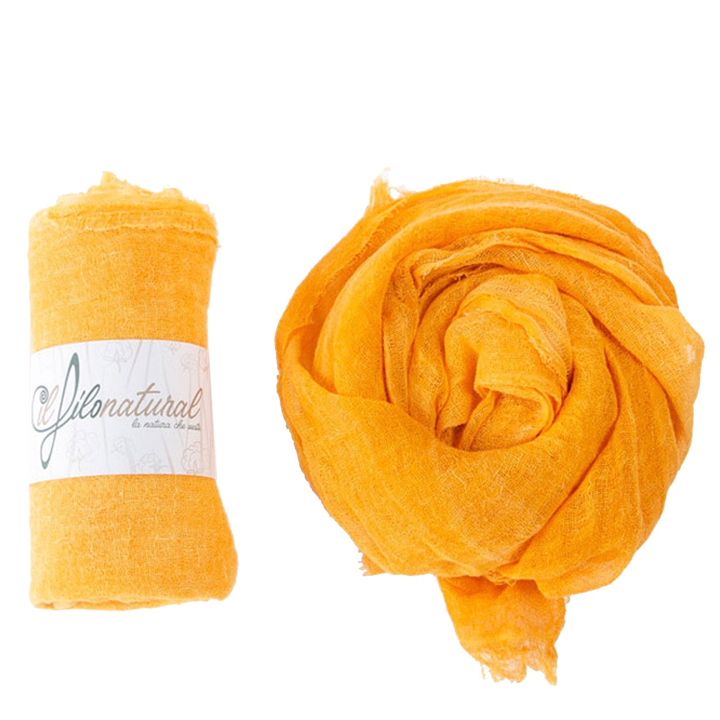 Scialle Foulard Pareo Lino Melone-GliARTiCOLiIL-VIALESCARPE