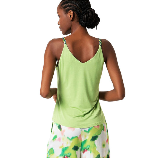 SURKANA - Top spalline bamboo con elementi decorativi-SURKANA-VIALESCARPE