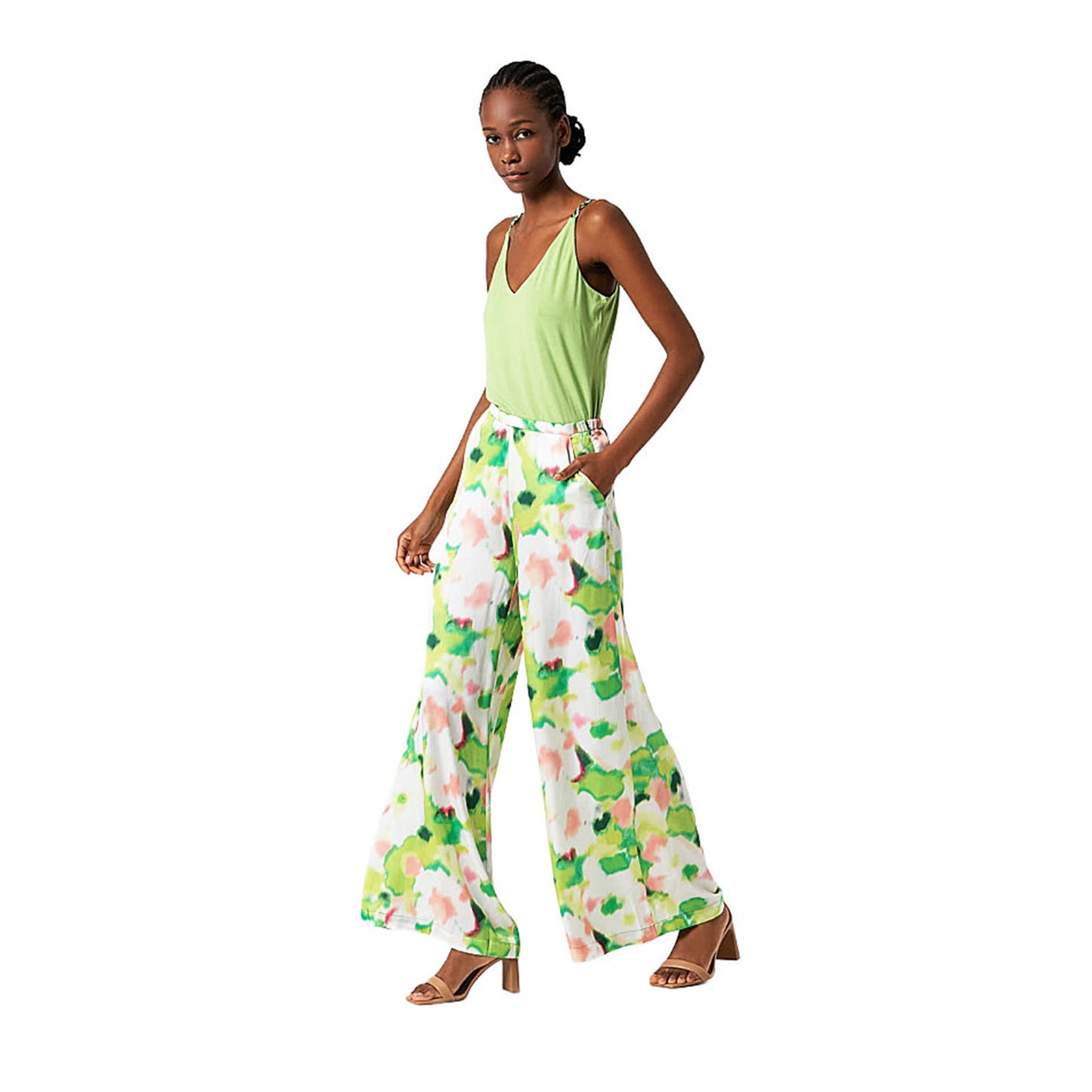 SURKANA - Top spalline bamboo con elementi decorativi-SURKANA-VIALESCARPE