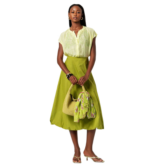 SURKANA Gonna a Palloncino Verde Acido