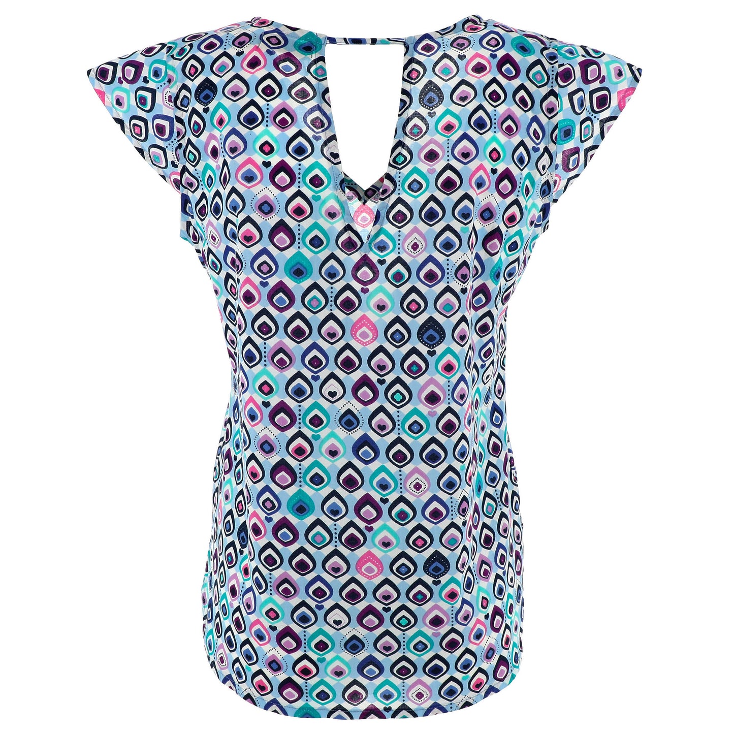 KARAKORUM Top ODESSA Blu e multi-KARAKORUM-VIALESCARPE