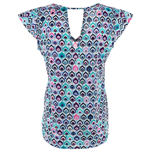 KARAKORUM Top ODESSA Blu e multi-KARAKORUM-VIALESCARPE