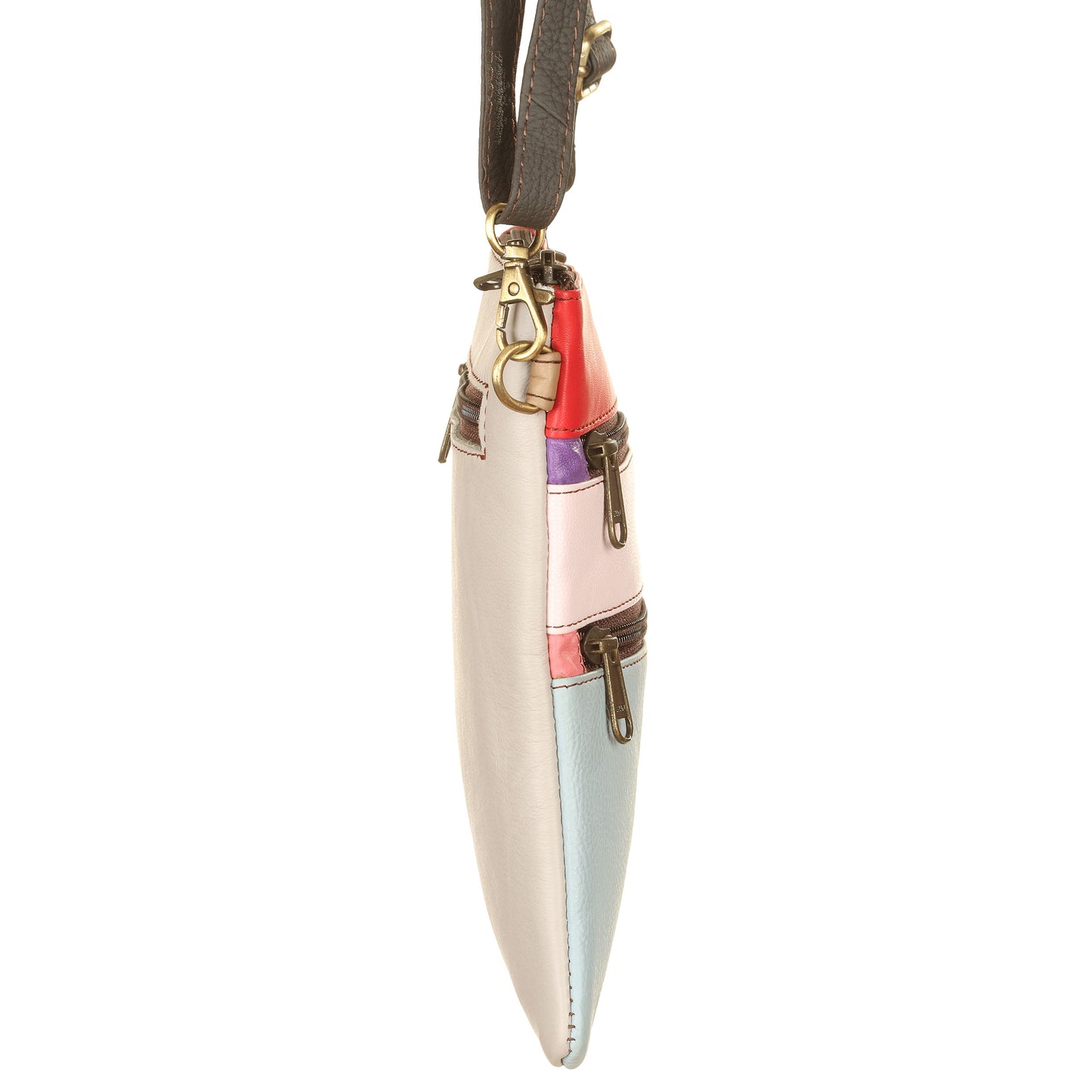 SORUKA Borsetta Maya liscia Azzurro-Rosa-Rosso