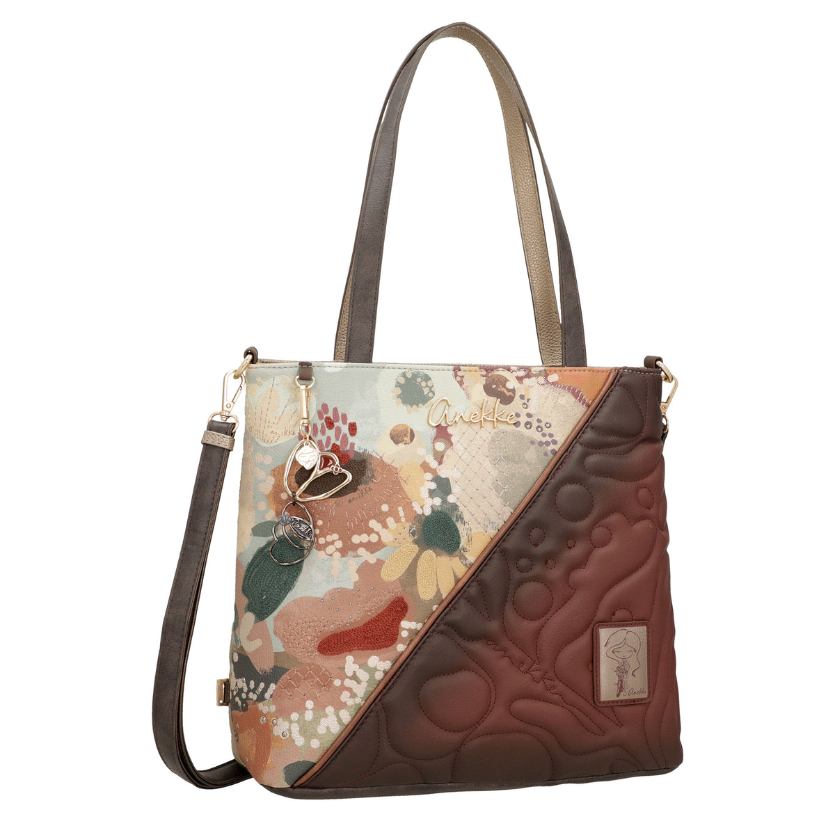 ANEKKE Borsa a Spalla Quadrata Blossom