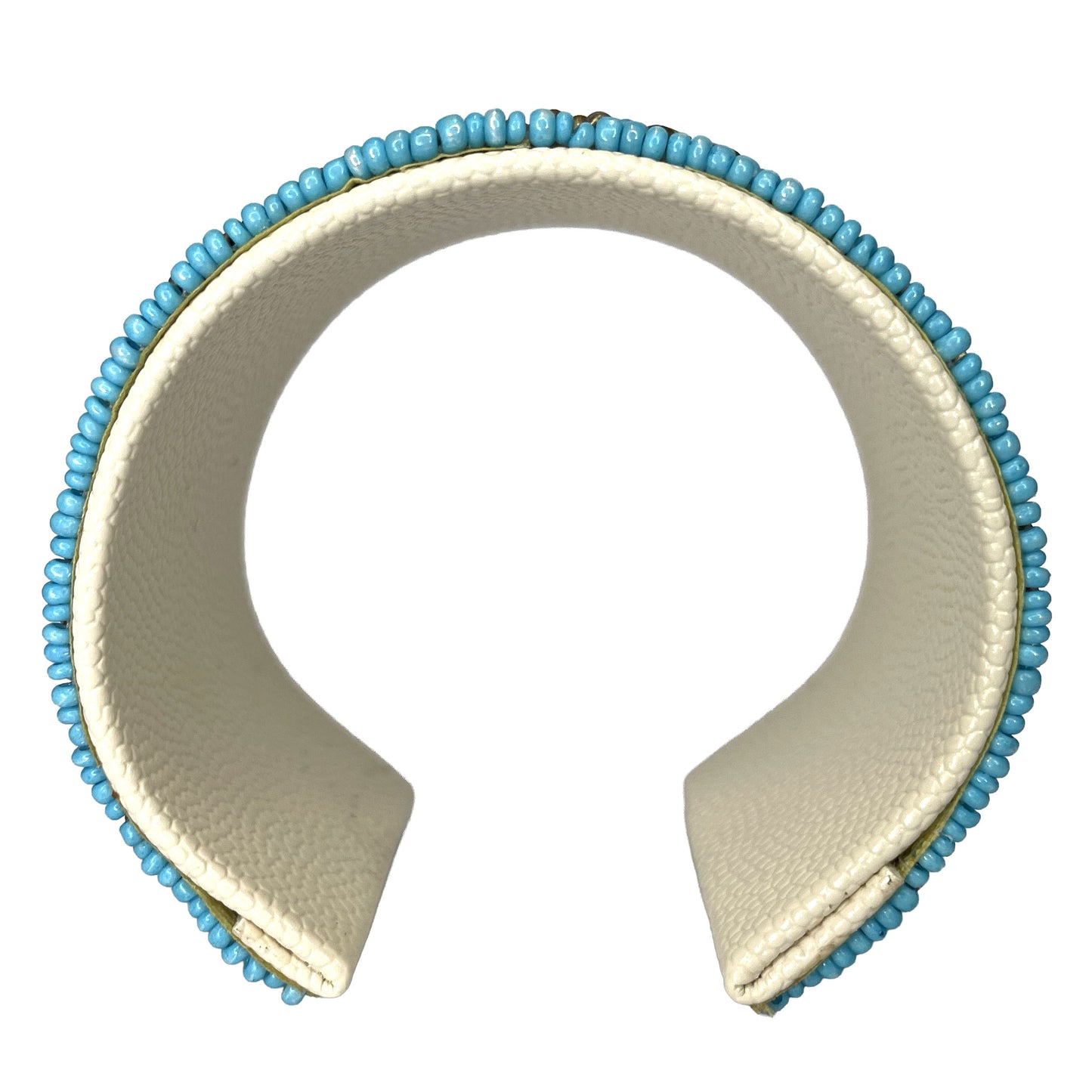 SURKANA Bracciale rigido turchese e oro con cristalli
