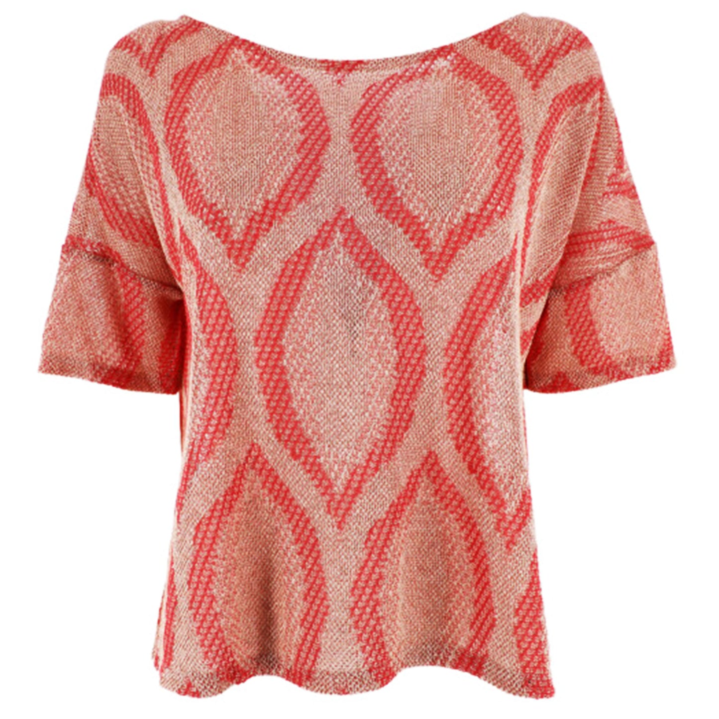 Blusa Donna KARAKORUM Tatiana Rosa Corallo in Viscosa e Lurex