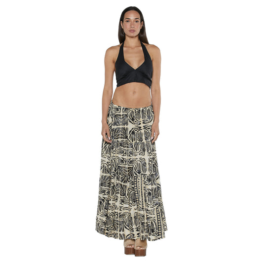 BABA DESIGN Gonna AZTEC HONEY Ecru e nero