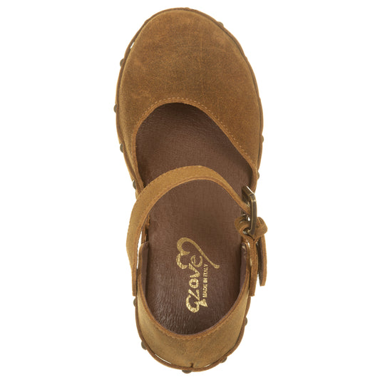 Clogs con tacco, cinturino sul collo del piede-GLOVE-VIALESCARPE