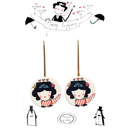 Orecchini pendenti rigidi Mary Poppins-MANITAS DE PLATA-VIALESCARPE