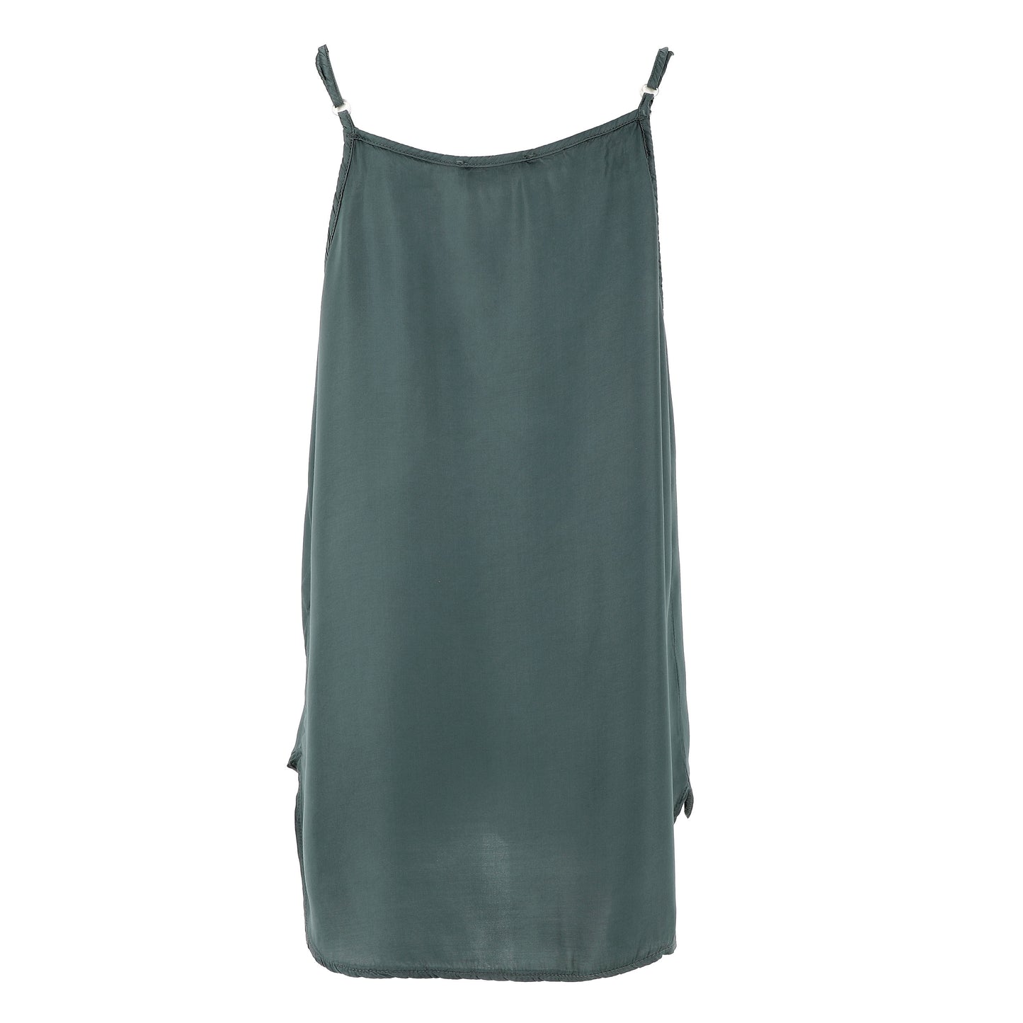 Top Donna KARAKORUM Kaia in Raso Verde Salvia con Spalline Regolabili
