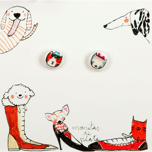 Muni-Orecchini a lobo Gatta-MANITAS DE PLATA-VIALESCARPE