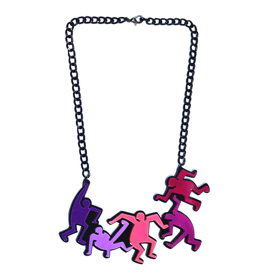 ARKY FLY Collana plexiglass Haring omini-ARKYFLY-VIALESCARPE