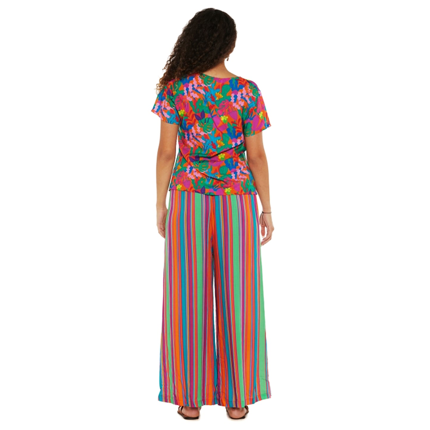 Pantaloni larghi HAPPY BABA Underwater Stripes