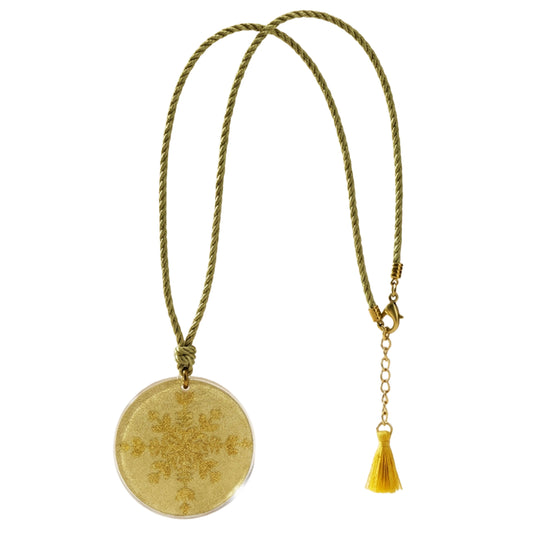 SURKANA Collana con medaglione mandala oro